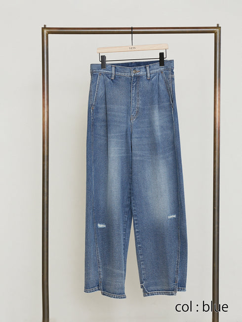 CURVED SEAM DENIM PT / Y234-31041-5